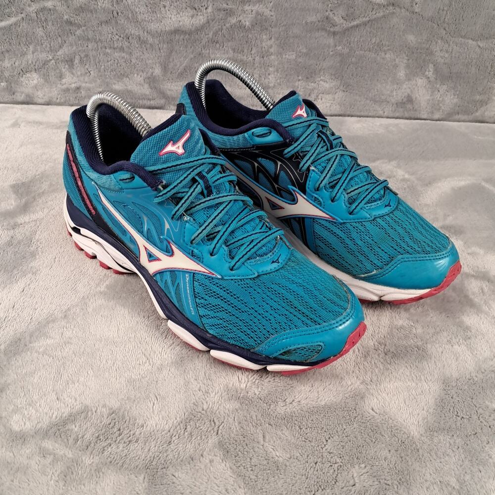 Mizuno Wave Inspire 14 Shoes Womens Sz 8 Athletic Sneakers Blue Teal Mesh